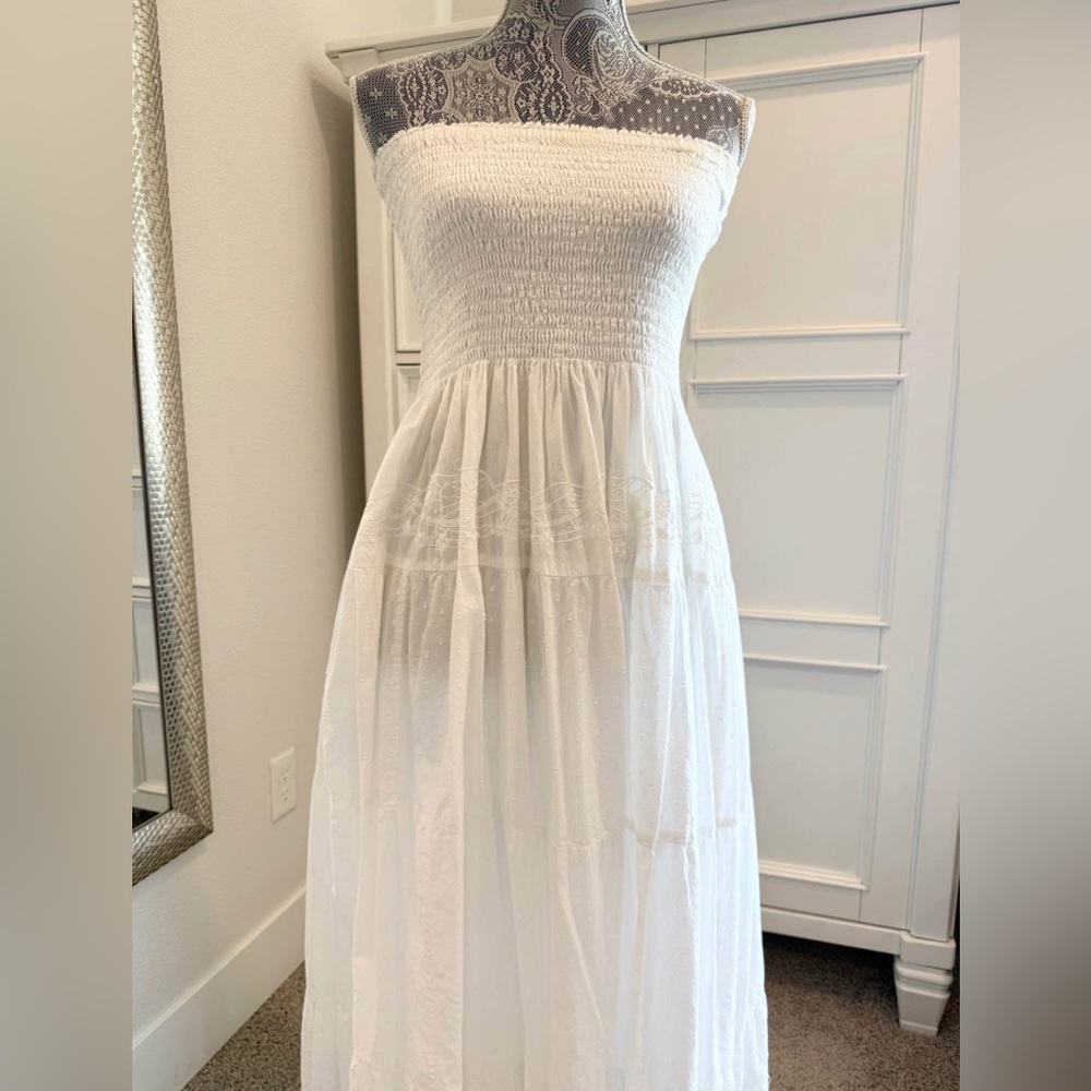 NWOT! Vintage Y2K White Strapless Sundress by Speed Control New York